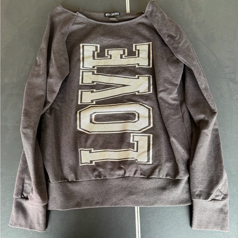 Black LOVE Graphic Women's Sweatshirt